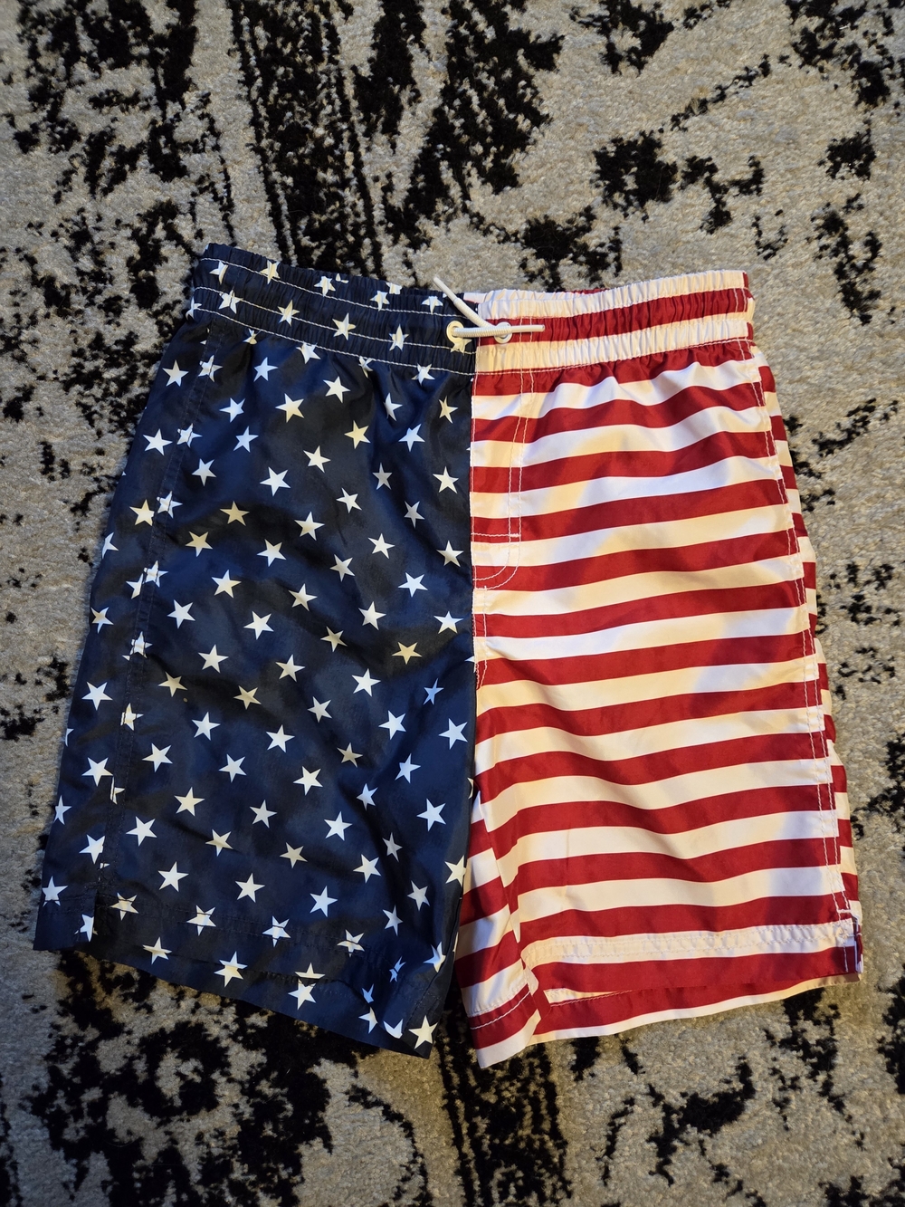 Old Navy Boys Red & Blue Stars and Stripes Swim Shorts